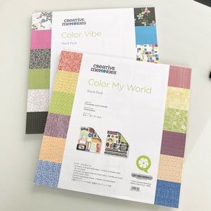 Creative Memories Color Vibe and Color My World Stack Pack Paper Pads - New